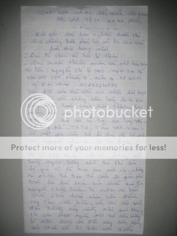 Lá đơn tình người: cứu giúp một hoàn cảnh thương tâm - 2